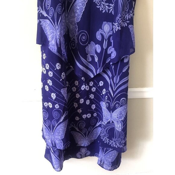 NWOT The Pyramid Collection Size Small Purple Sleeveless Maxi Dress Tiered - Picture 3 of 7